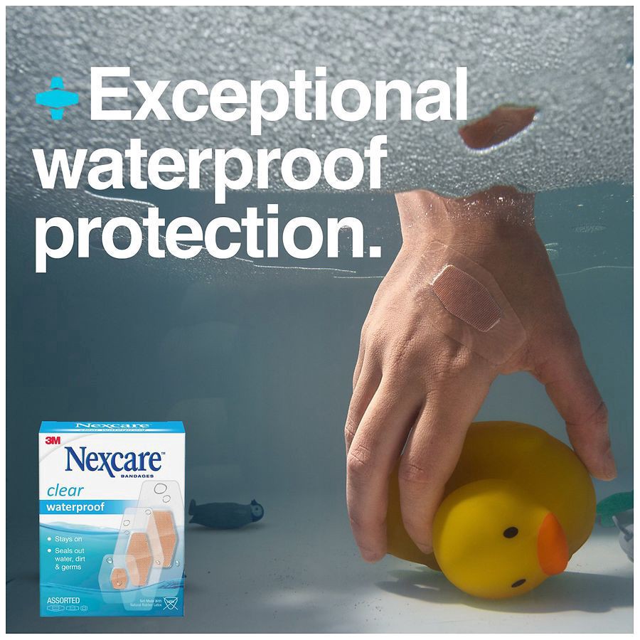 slide 4 of 5, Nexcare Clear Waterproof Bandages 50 ea, 50 ct