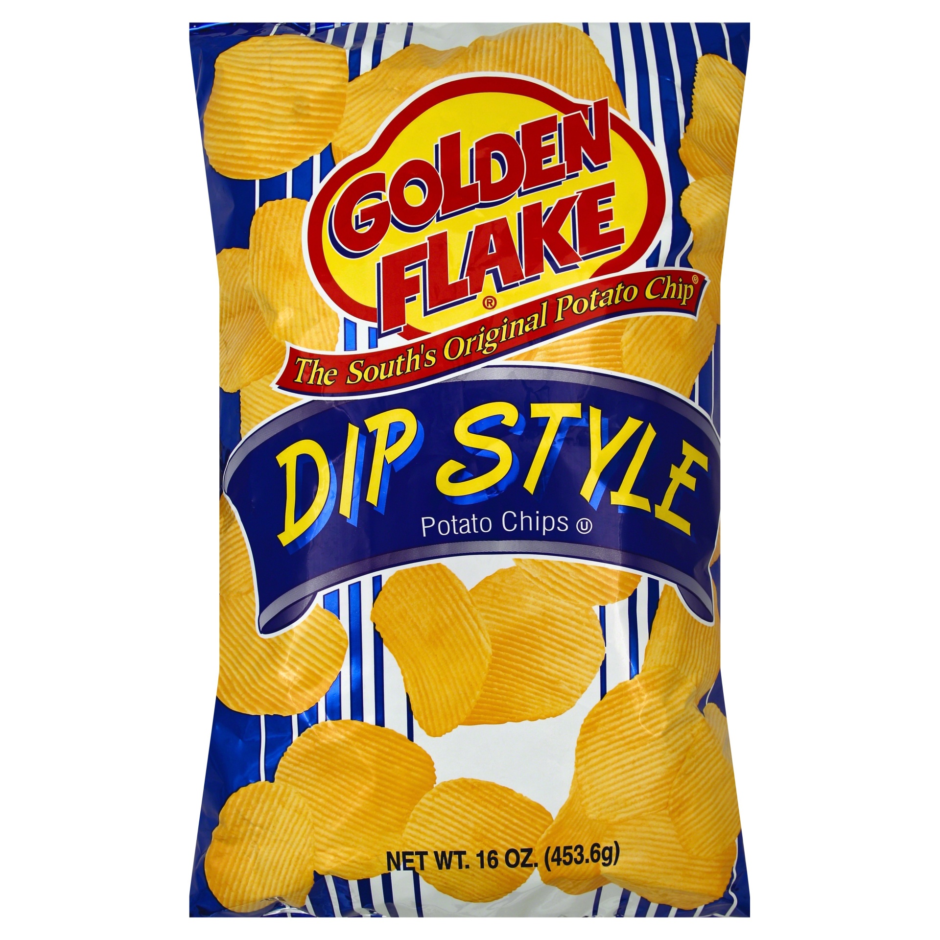 slide 1 of 5, Golden Flake Dip Style Potato Chips, 16 oz