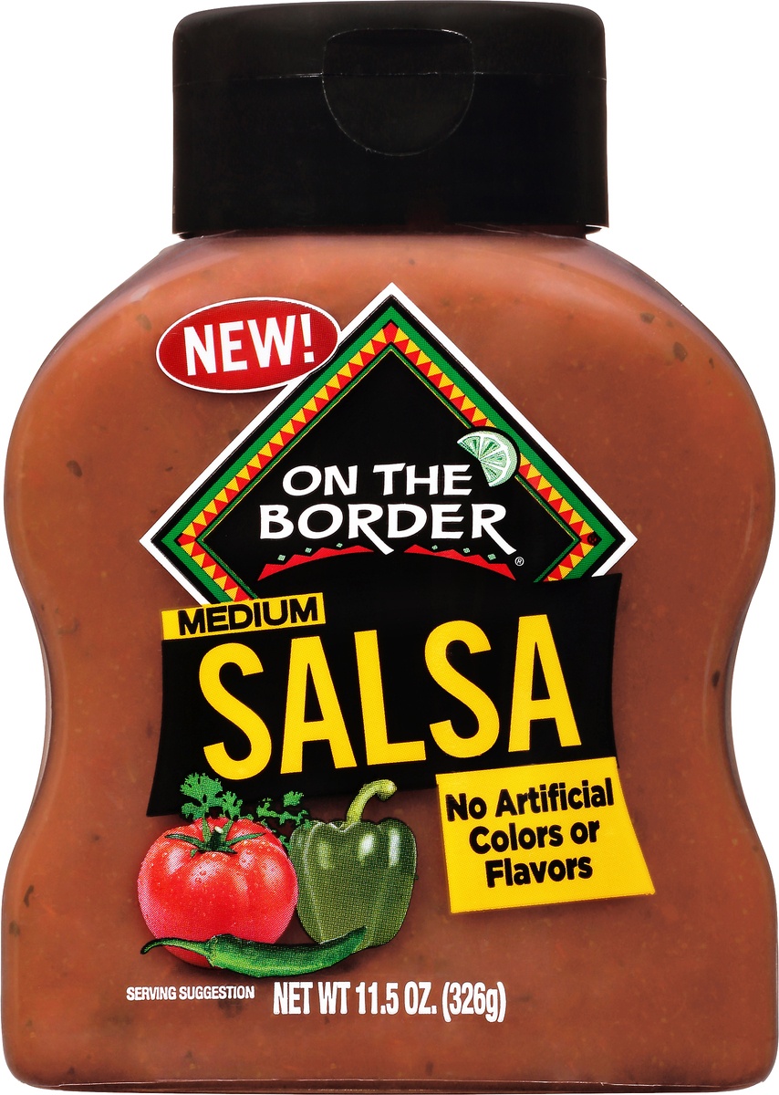 slide 7 of 8, On The Border Squeeze Medium Salsa, 11.5 oz