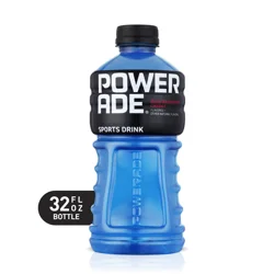 POWERADE Blue Raspberry Cherry, ION4 Electrolyte Enhanced Fruit Flavored Sports Drink w/ Vitamins B3, B6, and B12, Replenish Sodium, Calcium, Potassium, Magnesium- 32 fl oz