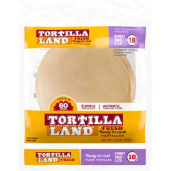 TORTILLA LAND Ready-to-Cook, Flour Tortillas, Street Taco Size