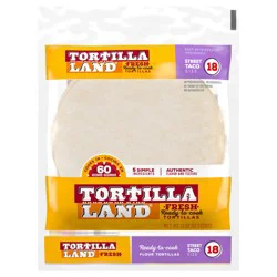 TORTILLA LAND Ready-to-Cook, Flour Tortillas, Street Taco Size