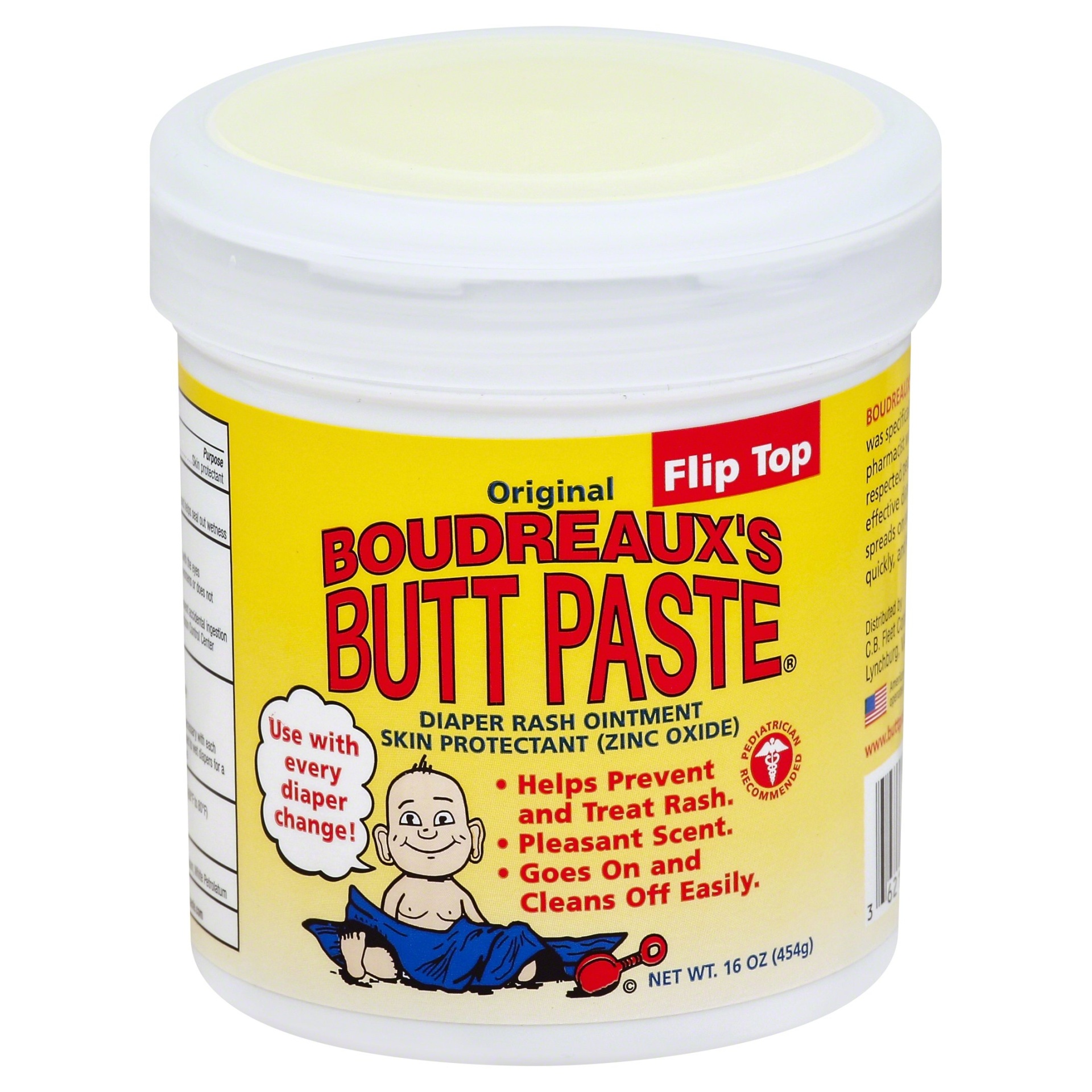 slide 1 of 1, Boudreaux's Original Butt Paste Diaper Rash Ointment, 16 oz