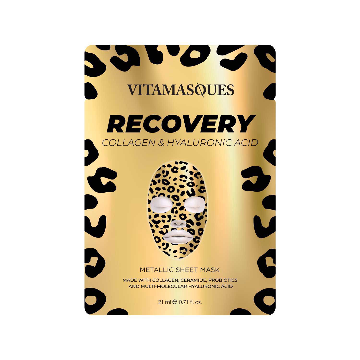 slide 1 of 1, VITAMASQUES Leopard Print Metallic Mask, 1 ct