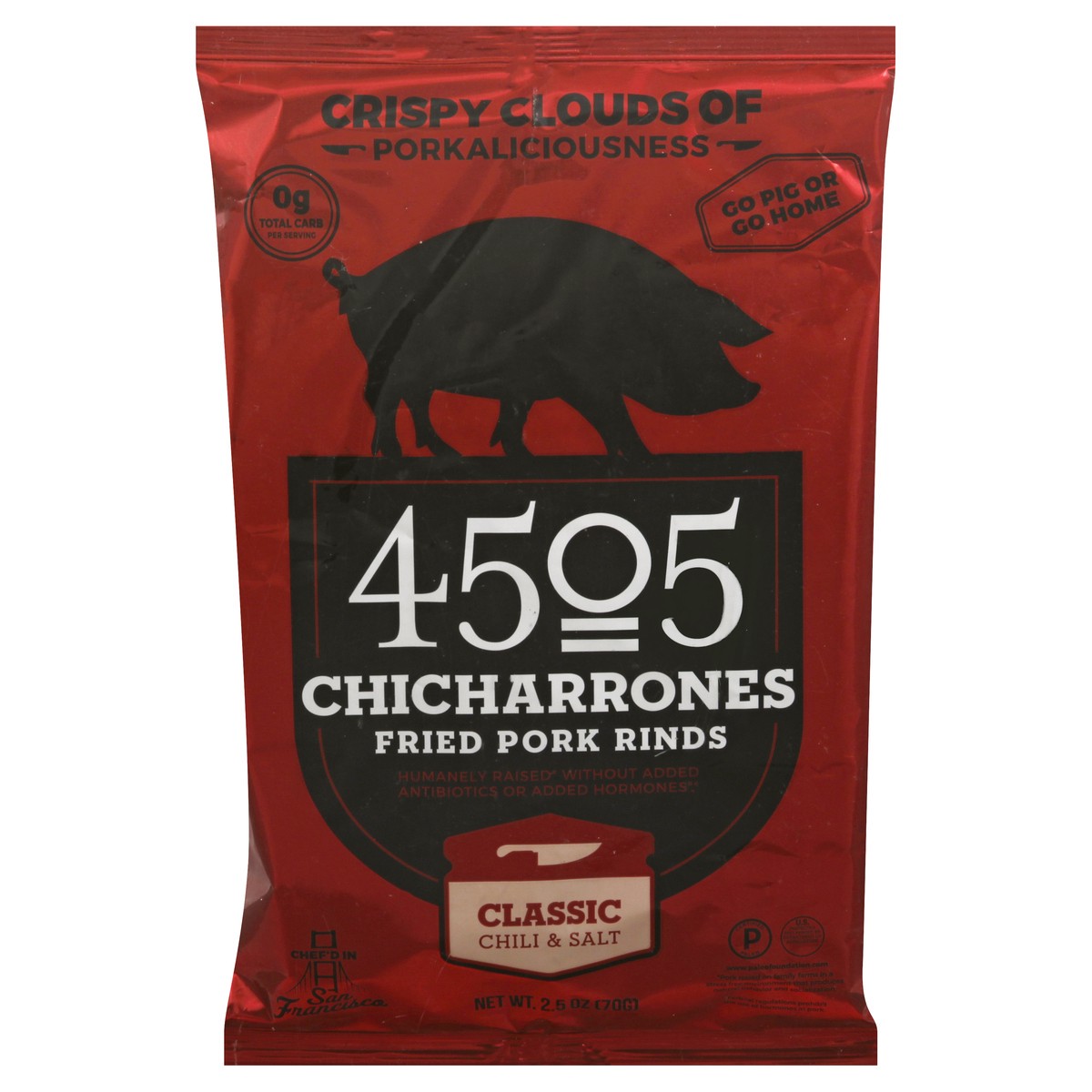 slide 1 of 1, 4505 Chicharrones Jalapeno Cheddar Fried Pork Rinds, 2.5 oz