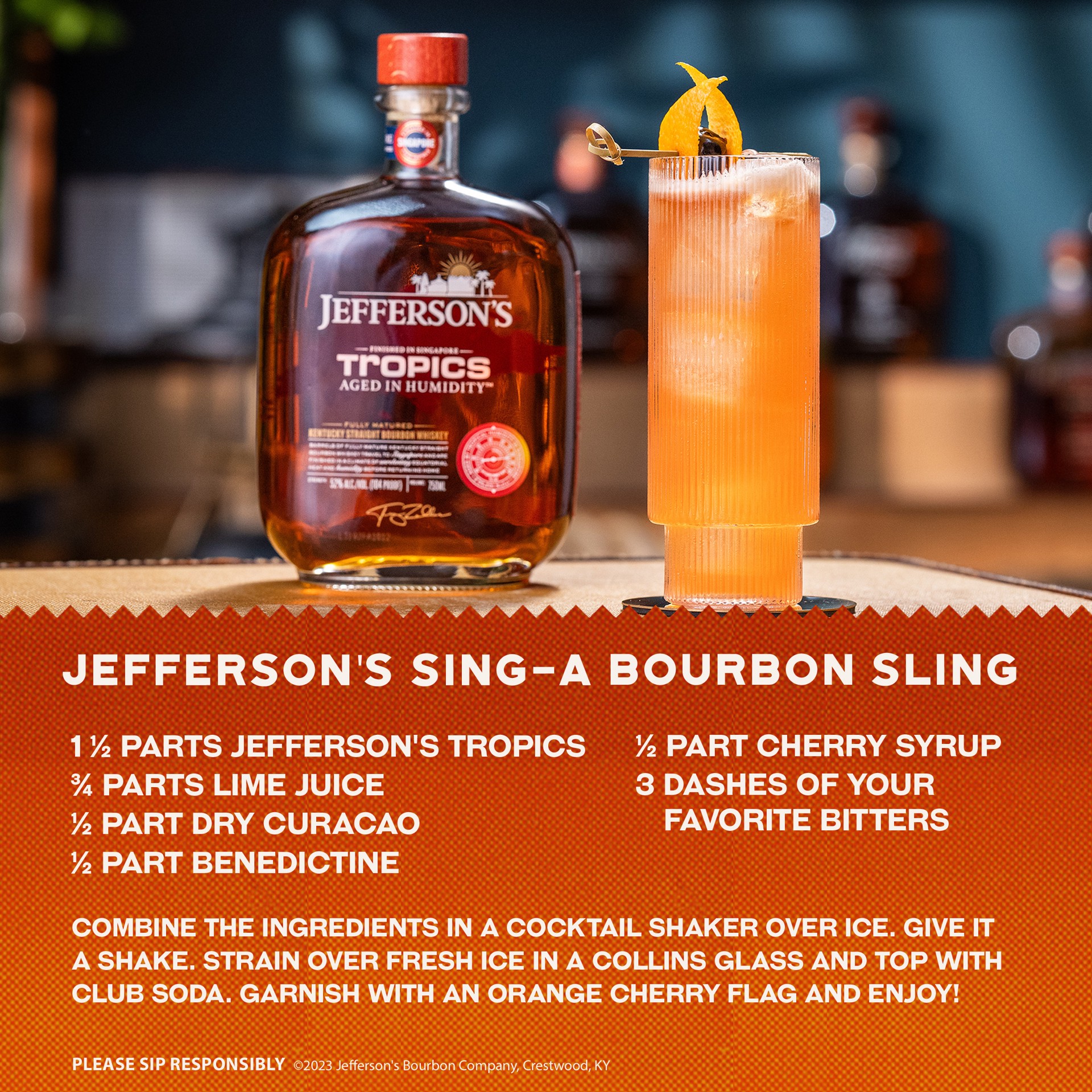 slide 5 of 10, Jeffersons Jefferson's Tropics Singapore Straight Kentucky Bourbon Whiskey, 750 mL Bottle, 52% ABV, 750 ml