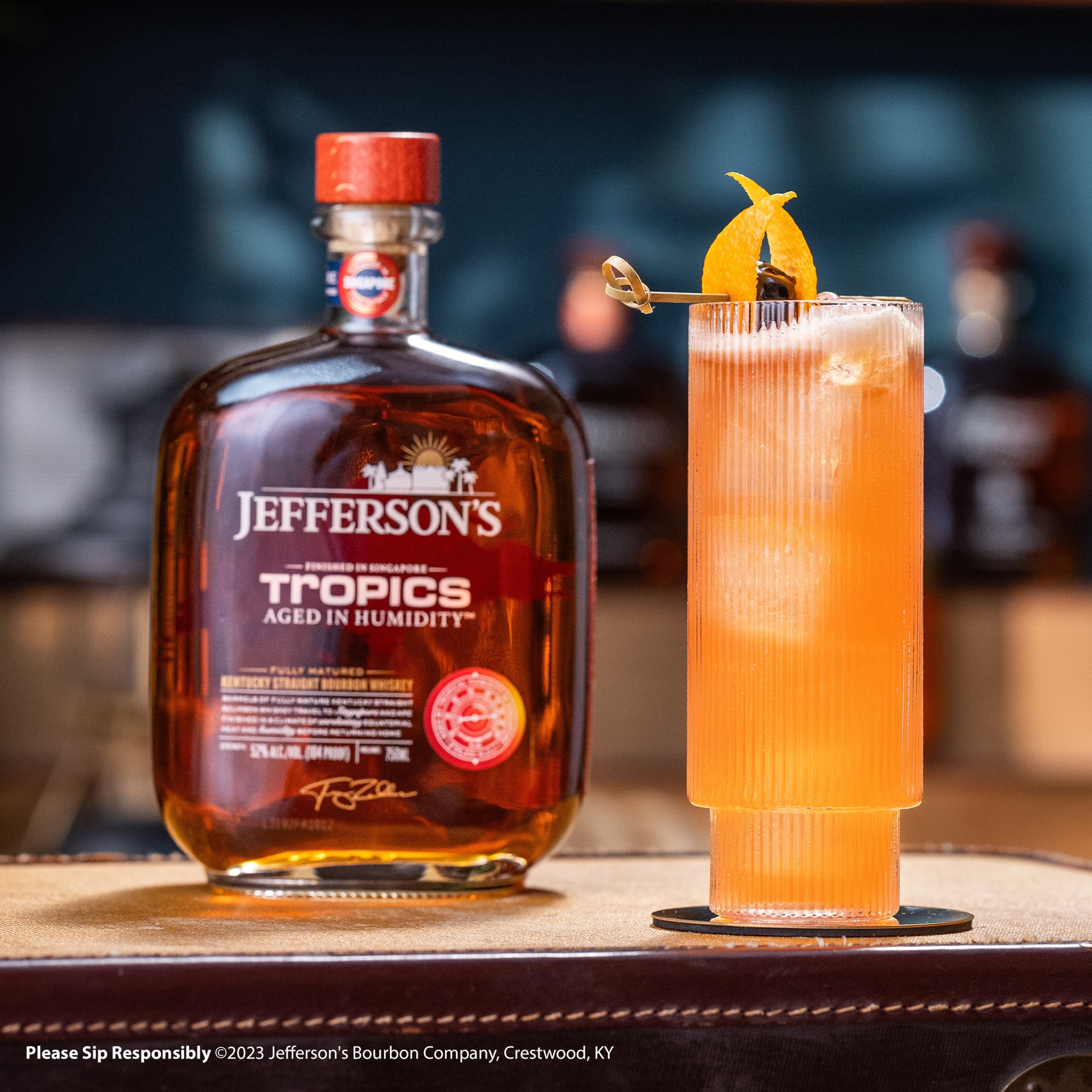 slide 7 of 10, Jeffersons Jefferson's Tropics Singapore Straight Kentucky Bourbon Whiskey, 750 mL Bottle, 52% ABV, 750 ml
