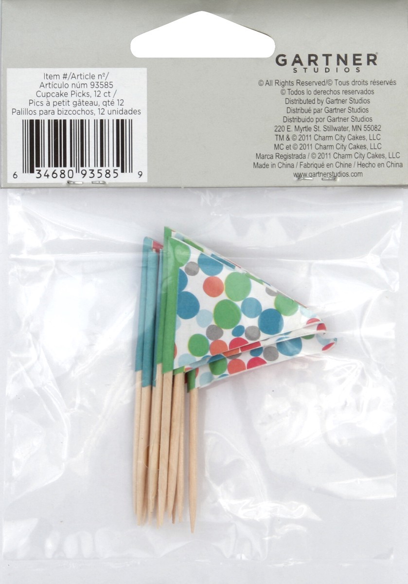 slide 3 of 3, Duff's Cakemix Cupcake Picks 12 ea, 12 ct