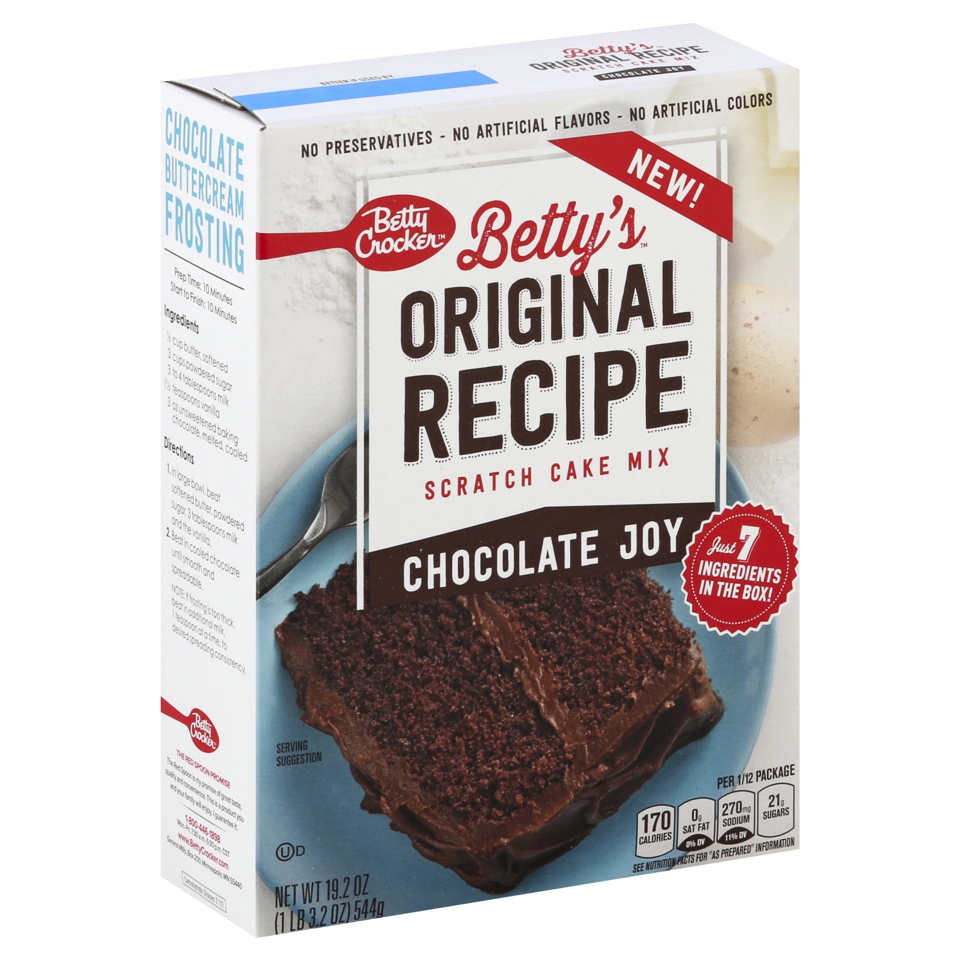 slide 1 of 6, Betty Crocker Betty's Original Recipe Chocolate Joy Scratch Cake Mix , 19.2 oz