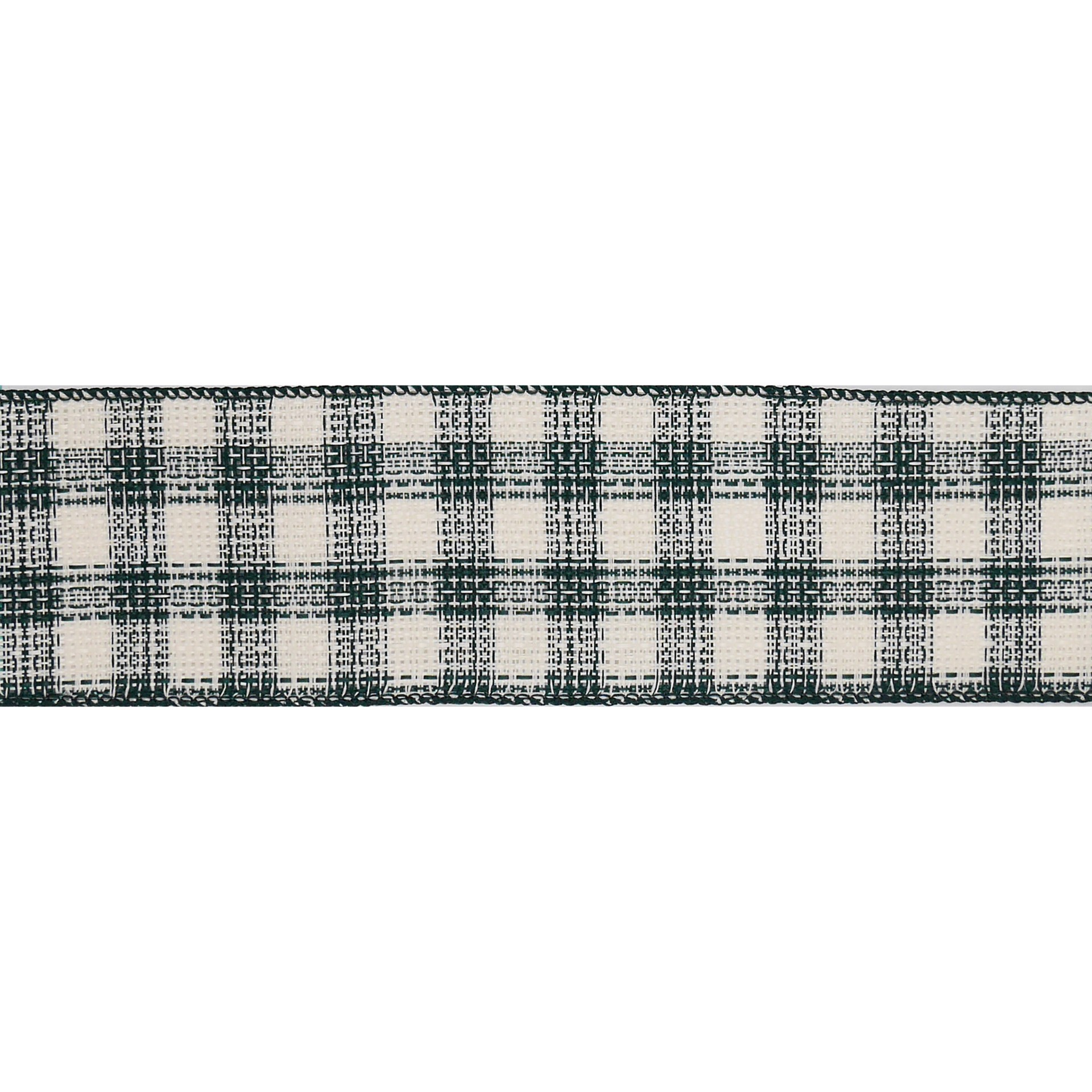 slide 3 of 3, 2.5" X 80ft. Green Check Wired Jumbo Ribbon By Celebrate It, 2.5 in x 80 ft