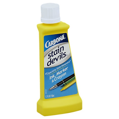 slide 1 of 1, Carbona Stain Devils Stain Remover Ink Marker & Crayon Bottle, 1.7 fl oz