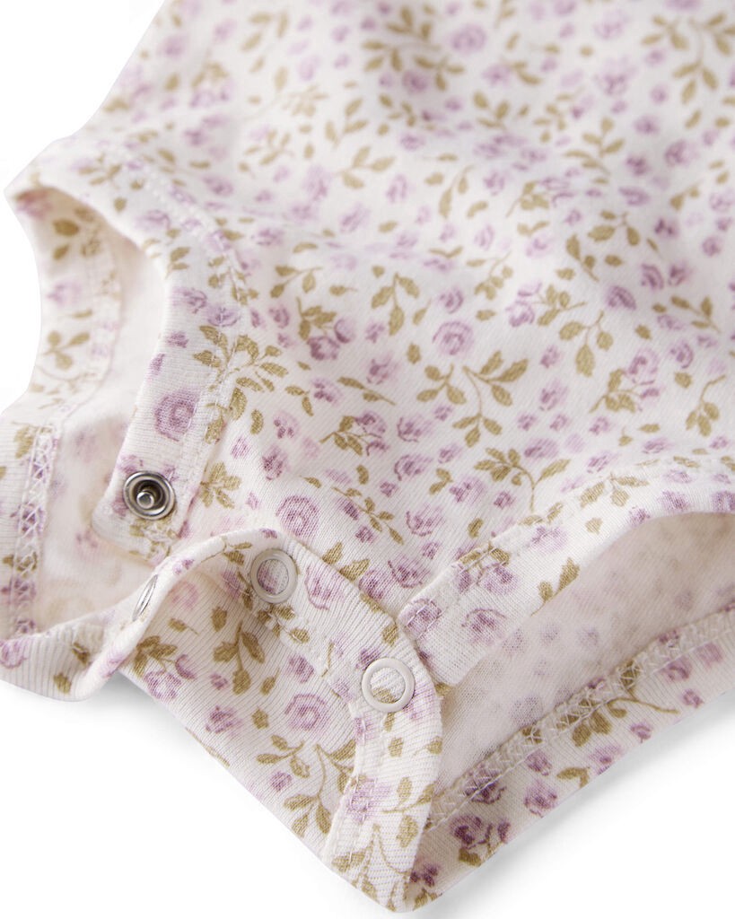 slide 2 of 4, Littleplanet Baby 2-Pack Organic Cotton Bodysuits Botanic Muse, Plum Purple 18M, 1 ct