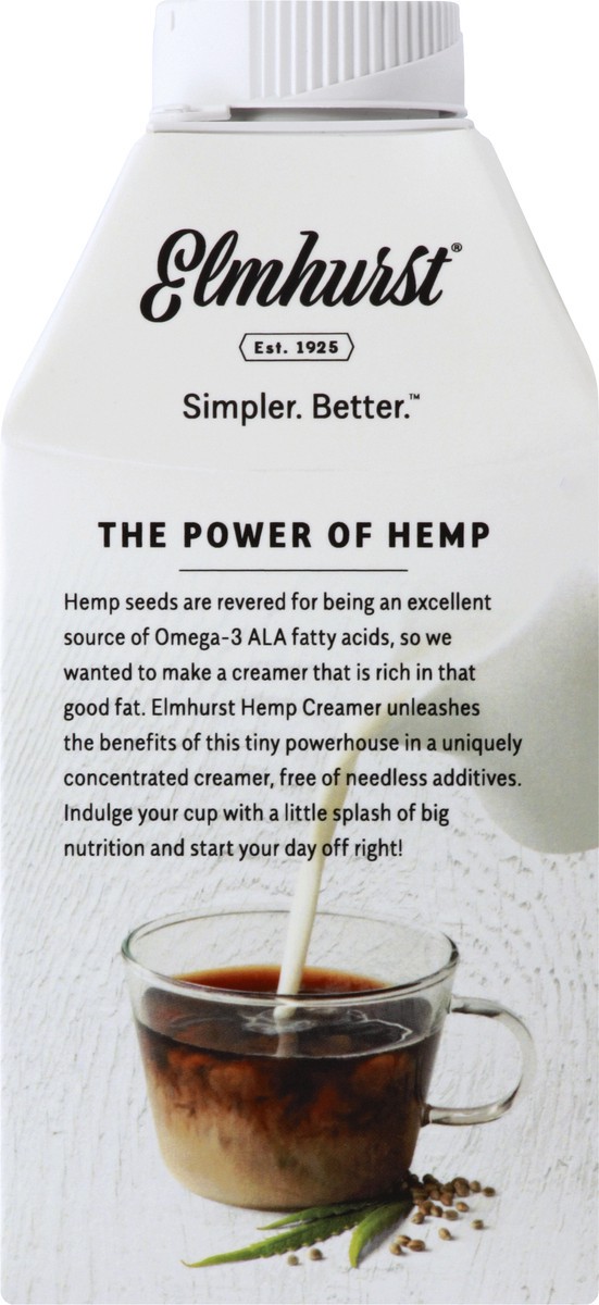 slide 3 of 13, Elmhurst Hemp Creamer, Slightly Sweetened, Hazelnut, 16 oz