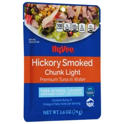 Hy-Vee Chunk Light Hickory Smoked Tuna Free School Caught