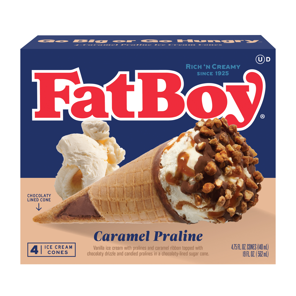 slide 1 of 12, Fat Boy Caramel Praline, 4 ct