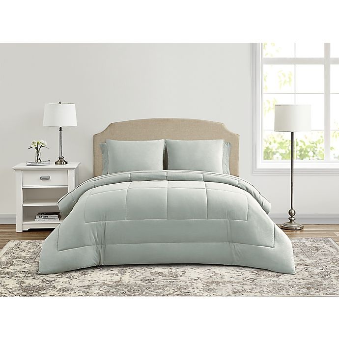 slide 1 of 5, Wamsutta Lustleigh Washed Queen Comforter Set - Mint, 7 ct