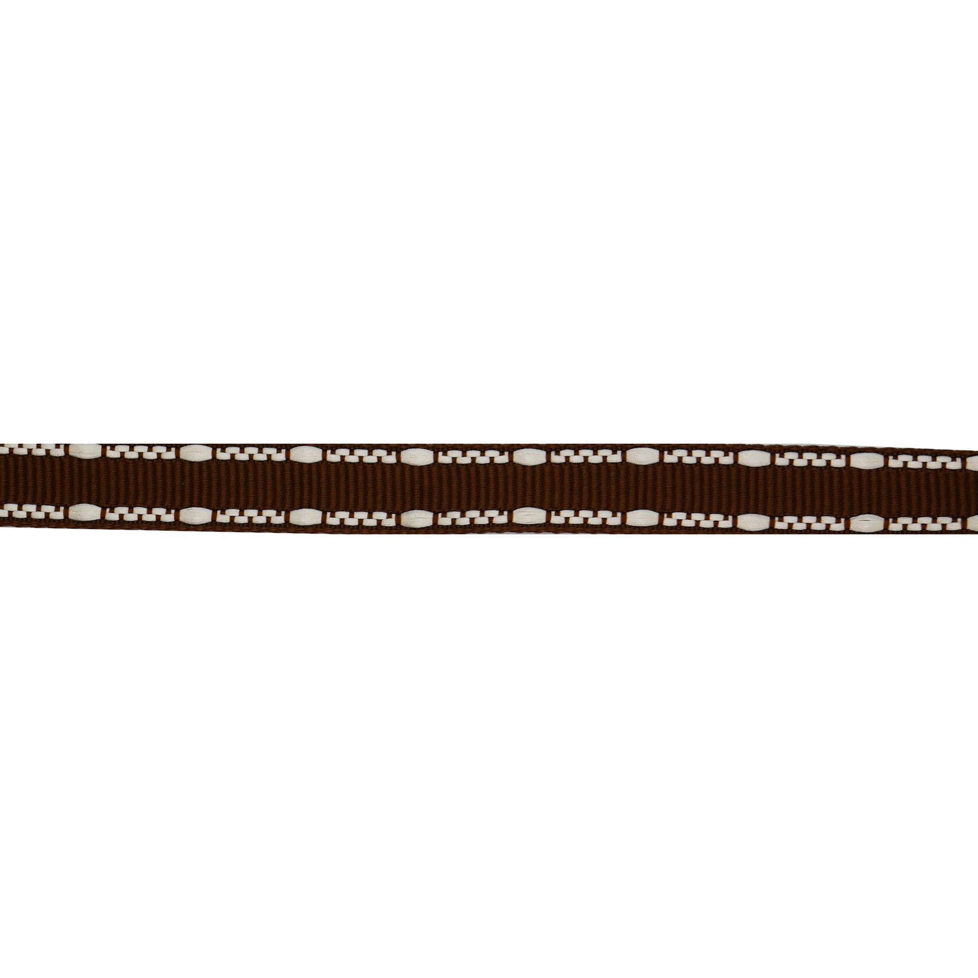 slide 2 of 3, 5/8" X 18ft. Brown & White Stitch Grosgrain Ribbon By Celebrate It, 5/8 in x 18 ft