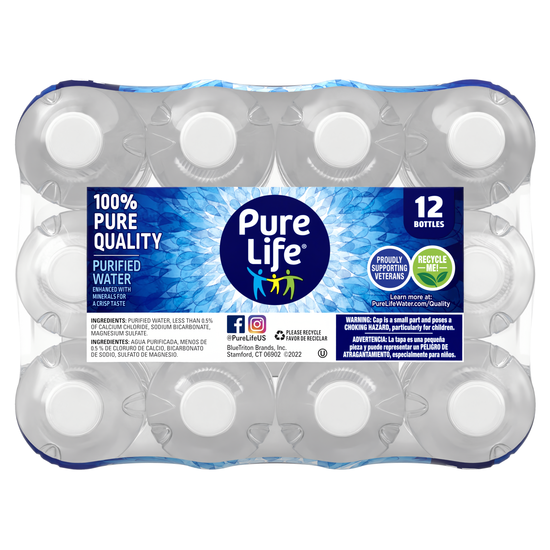 slide 3 of 5, Pure Life Purified Water, 16.9 Fl Oz, Plastic Bottled Water (12 Pack), 16.9 fl oz