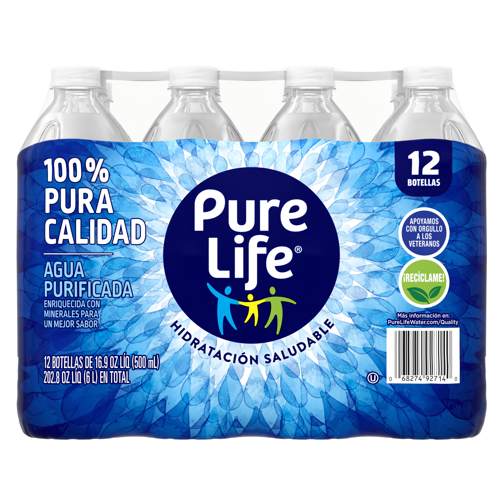 slide 5 of 5, Pure Life Purified Water, 16.9 Fl Oz, Plastic Bottled Water (12 Pack), 16.9 fl oz