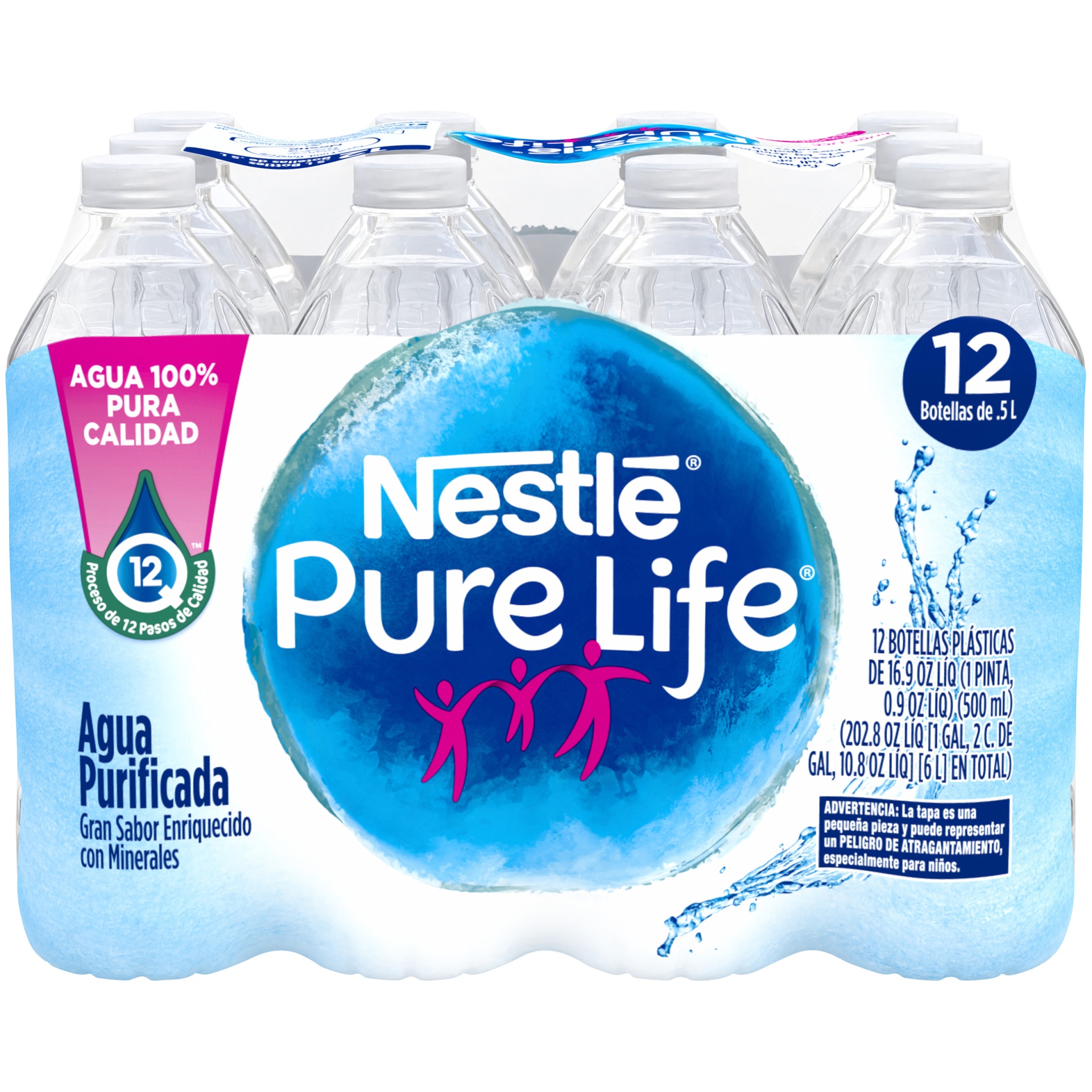 slide 5 of 5, Nestlé PURE LIFE Purified Water, 16.9-ounce plastic bottles (Pack of 12), 12 ct; 16.9 fl oz