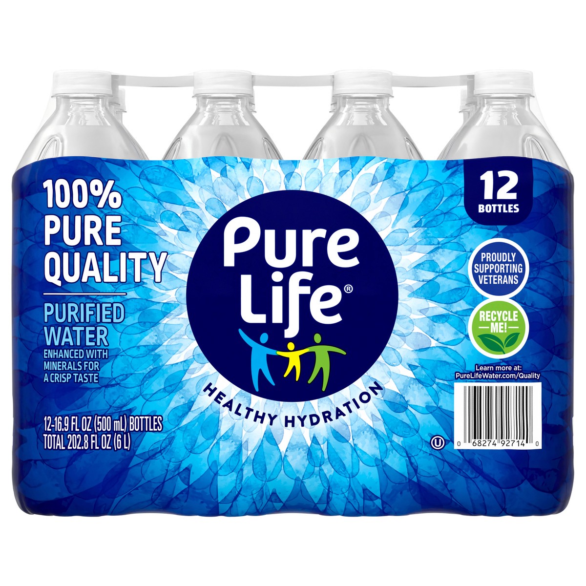 slide 1 of 5, Pure Life Purified Water, 16.9 Fl Oz, Plastic Bottled Water (12 Pack) - 16.9 fl oz, 12 ct
