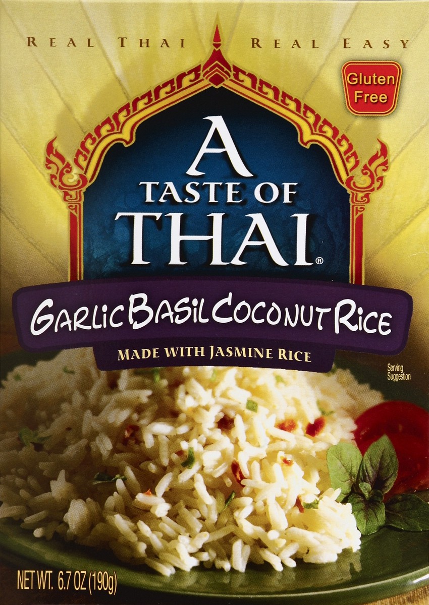 slide 2 of 4, A Taste of Thai Garlic Basil Coconut Rice 6.7 oz, 6.7 oz