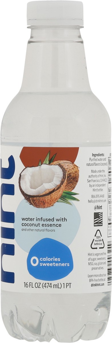 slide 7 of 11, hint Coconut Flavored Water - 16 fl oz Bottle, 16 fl oz