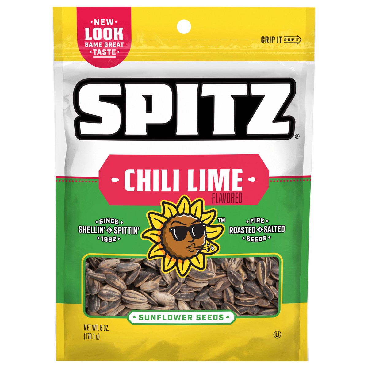 slide 1 of 3, Spitz Sunflower Seeds Chili Lime Flavored 6 Oz, 6 oz