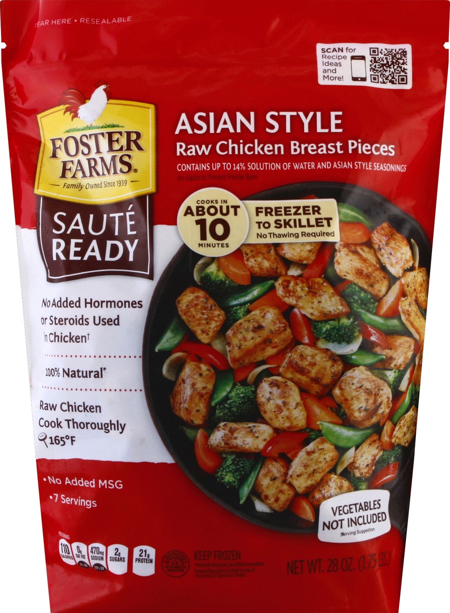 slide 3 of 5, Foster Farms Raw Chicken Breast Pieces 28 oz, 28 oz