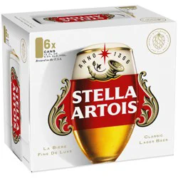 Stella Artois Premium Lager Beer - 6 x 12 fl oz Cans