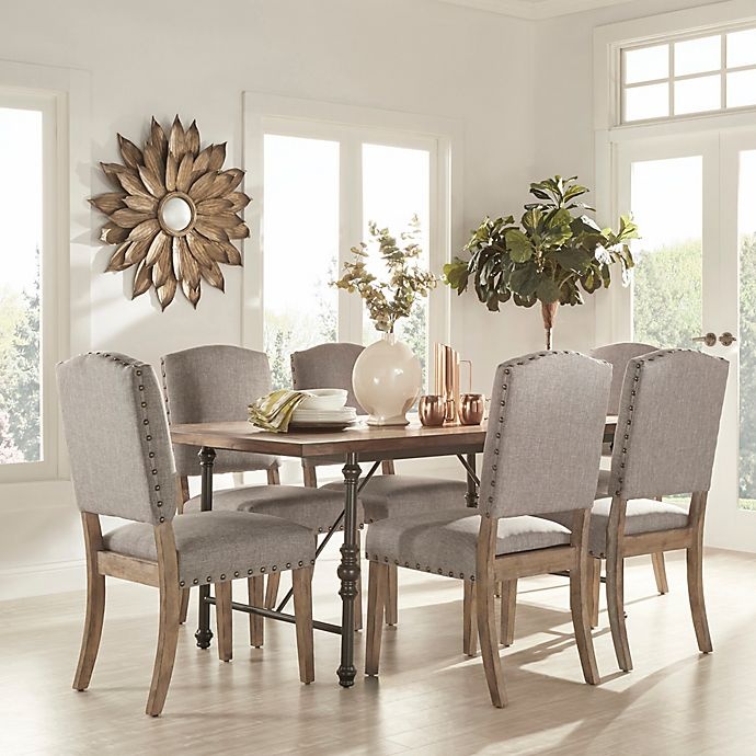 slide 3 of 3, iNSPIRE Q Radcliffe Shield Back Dining Chairs - Grey, 2 ct