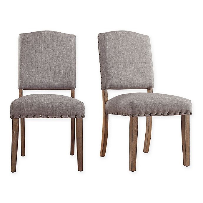 slide 1 of 3, iNSPIRE Q Radcliffe Shield Back Dining Chairs - Grey, 2 ct