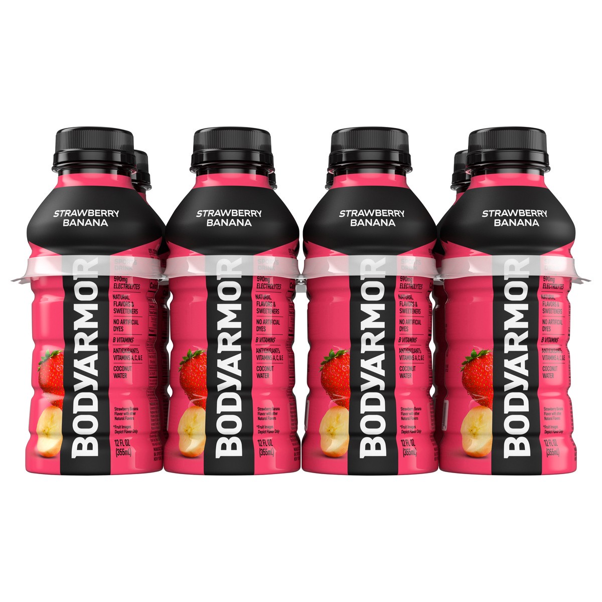 slide 1 of 10, BODYARMOR Sports Drink Strawberry Banana, 12 fl oz, 8 Pack, 8 ct