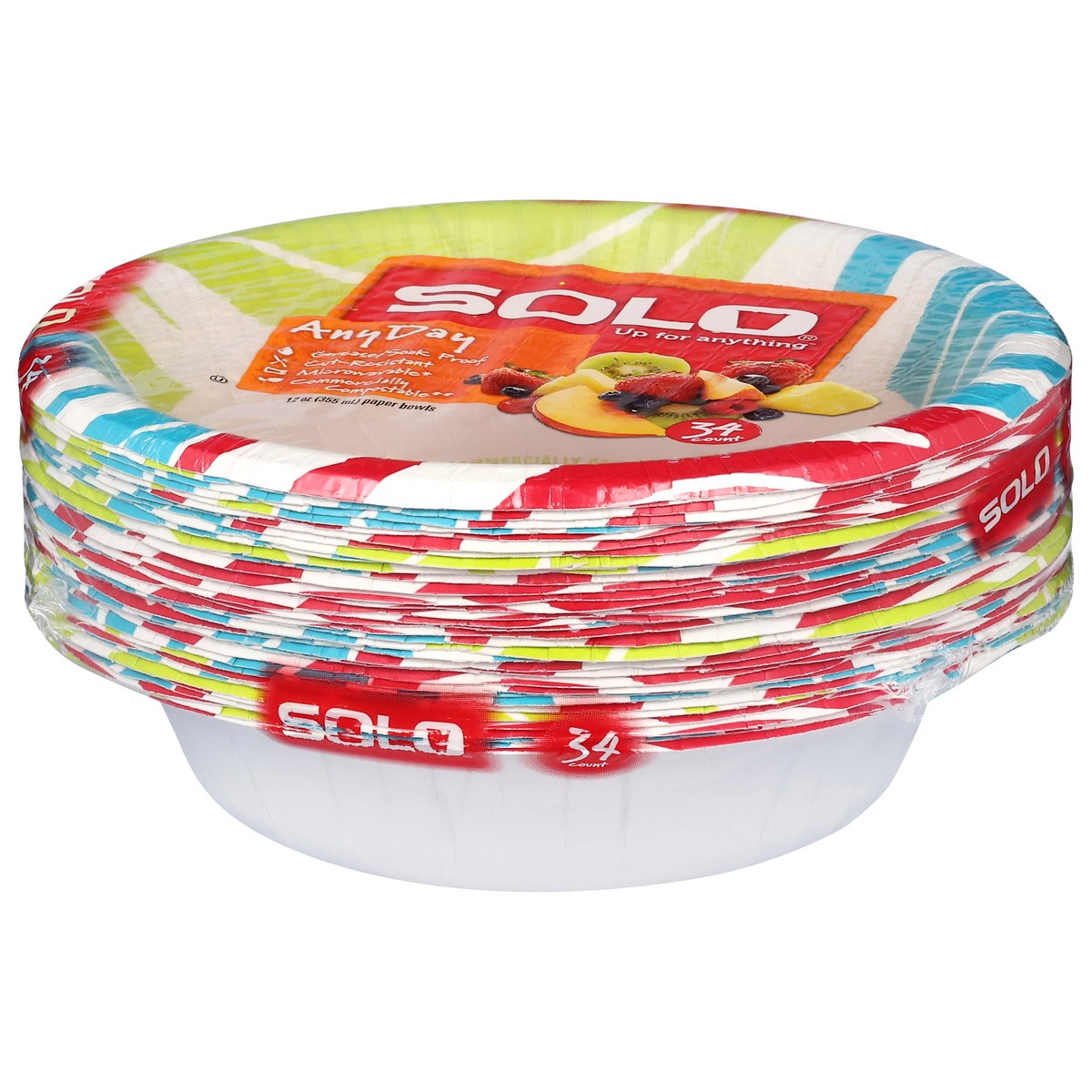 slide 11 of 11, Solo Anyday Bowls 12z, 34 ct