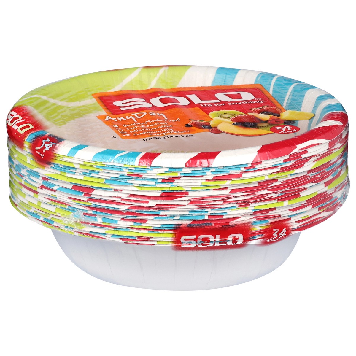 slide 2 of 11, Solo Anyday Bowls 12z, 34 ct