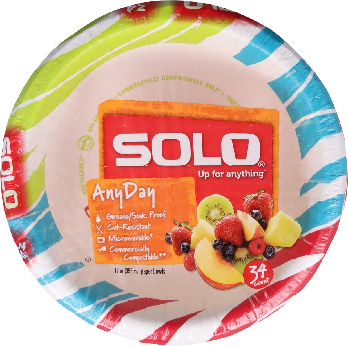 slide 4 of 11, Solo Anyday Bowls 12z, 34 ct