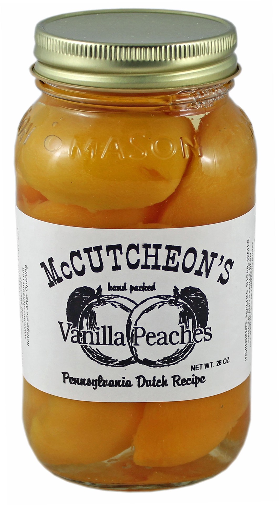 slide 1 of 1, McCutcheon's Vanilla Peaches - 29 oz, 29 oz