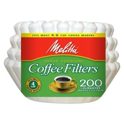 Melitta Junior Basket Super Premium Coffee Filters 200 ea