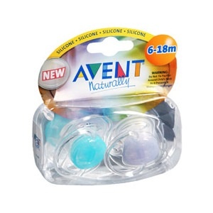 slide 1 of 1, Avent Pacifiers Silicone 6-18M, 2 ct