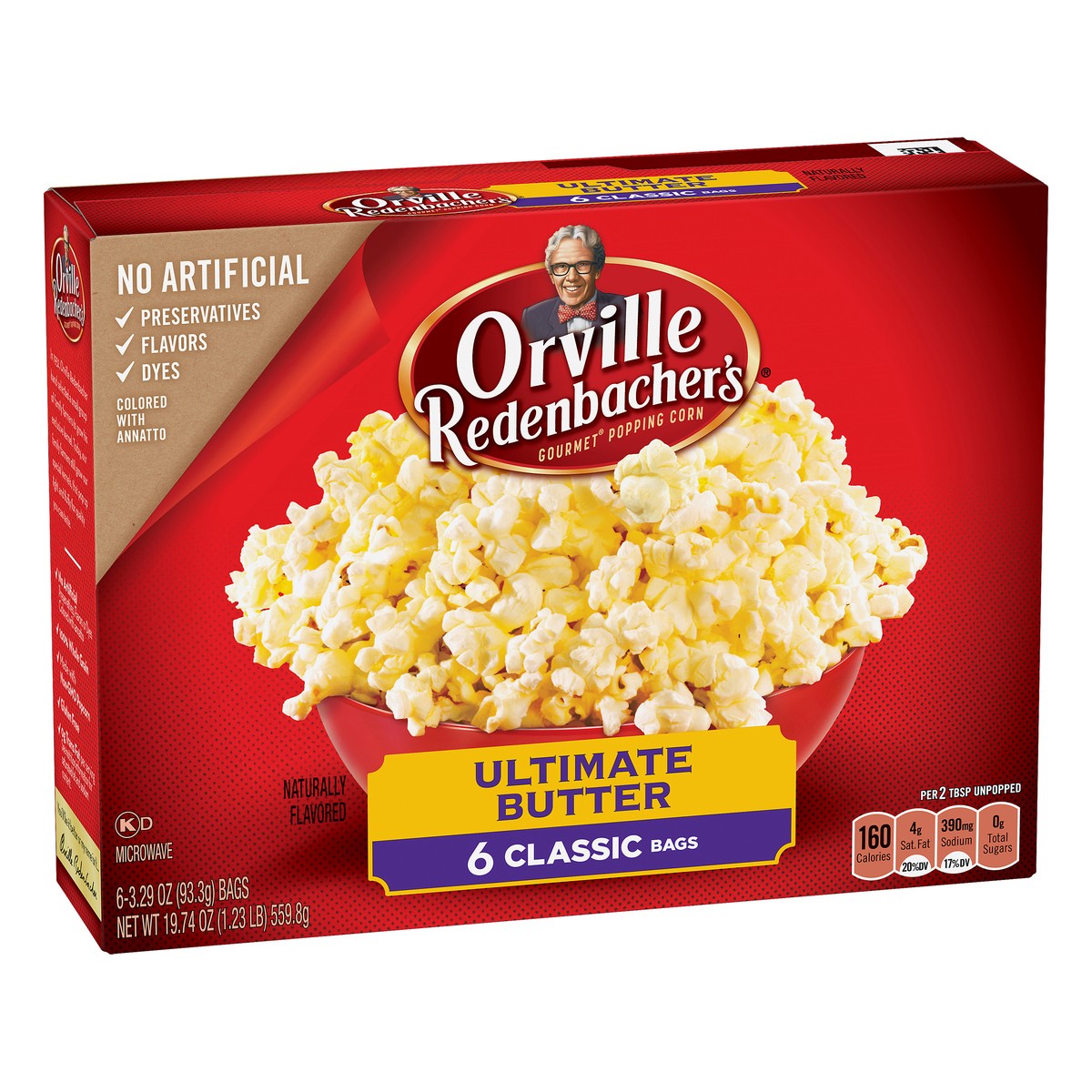 slide 2 of 9, Orville Redenbacher's 6 Classic Bags Ultimate Butter Popping Corn 6 ea, 6 ct