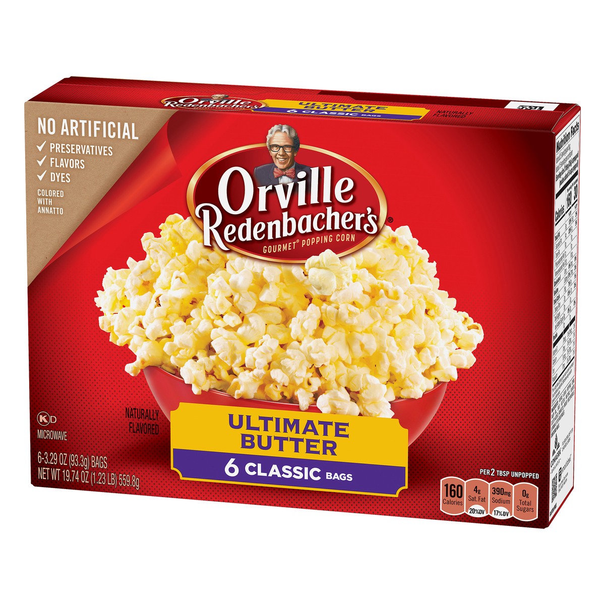 slide 3 of 9, Orville Redenbacher's 6 Classic Bags Ultimate Butter Popping Corn 6 ea, 6 ct