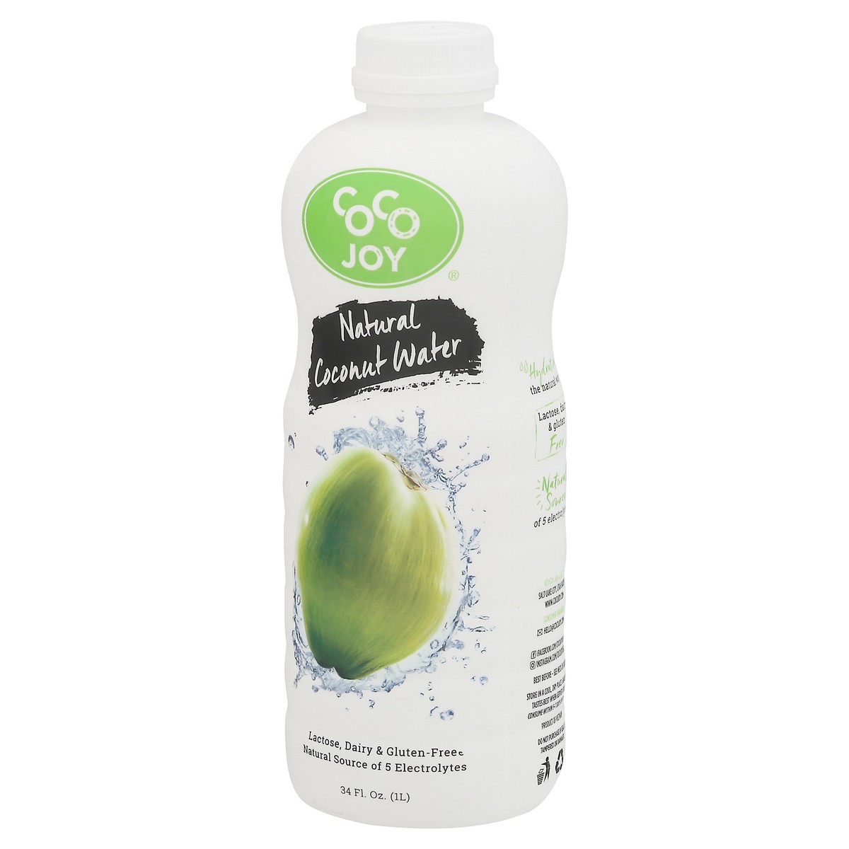 slide 3 of 9, CoCo Joy Natural Coconut Water 34 fl oz, 34 fl oz