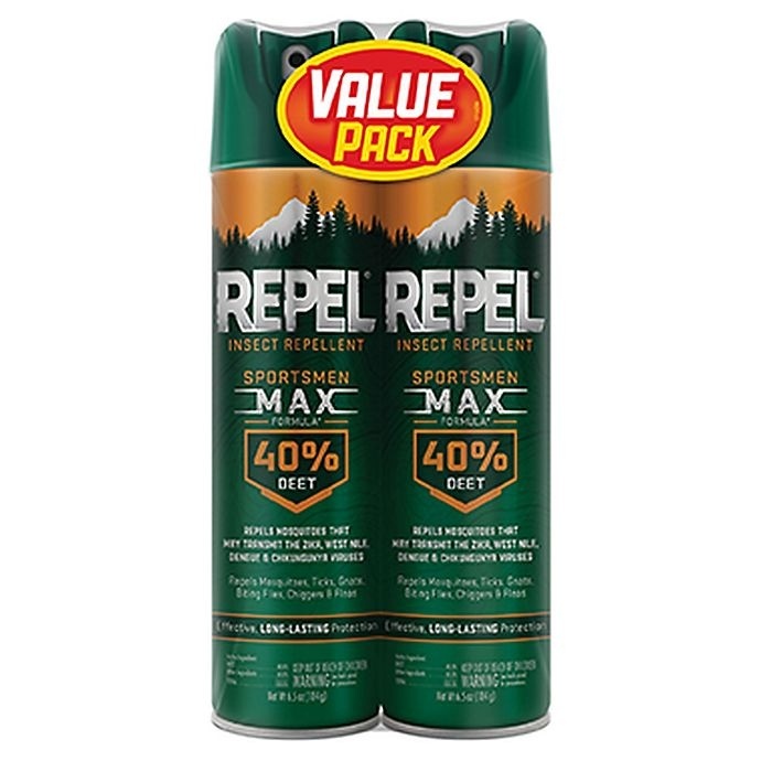 slide 1 of 1, Repel Sportsmen Max Formula Aerosol Insect Repellent, 2 ct; 6.5 oz