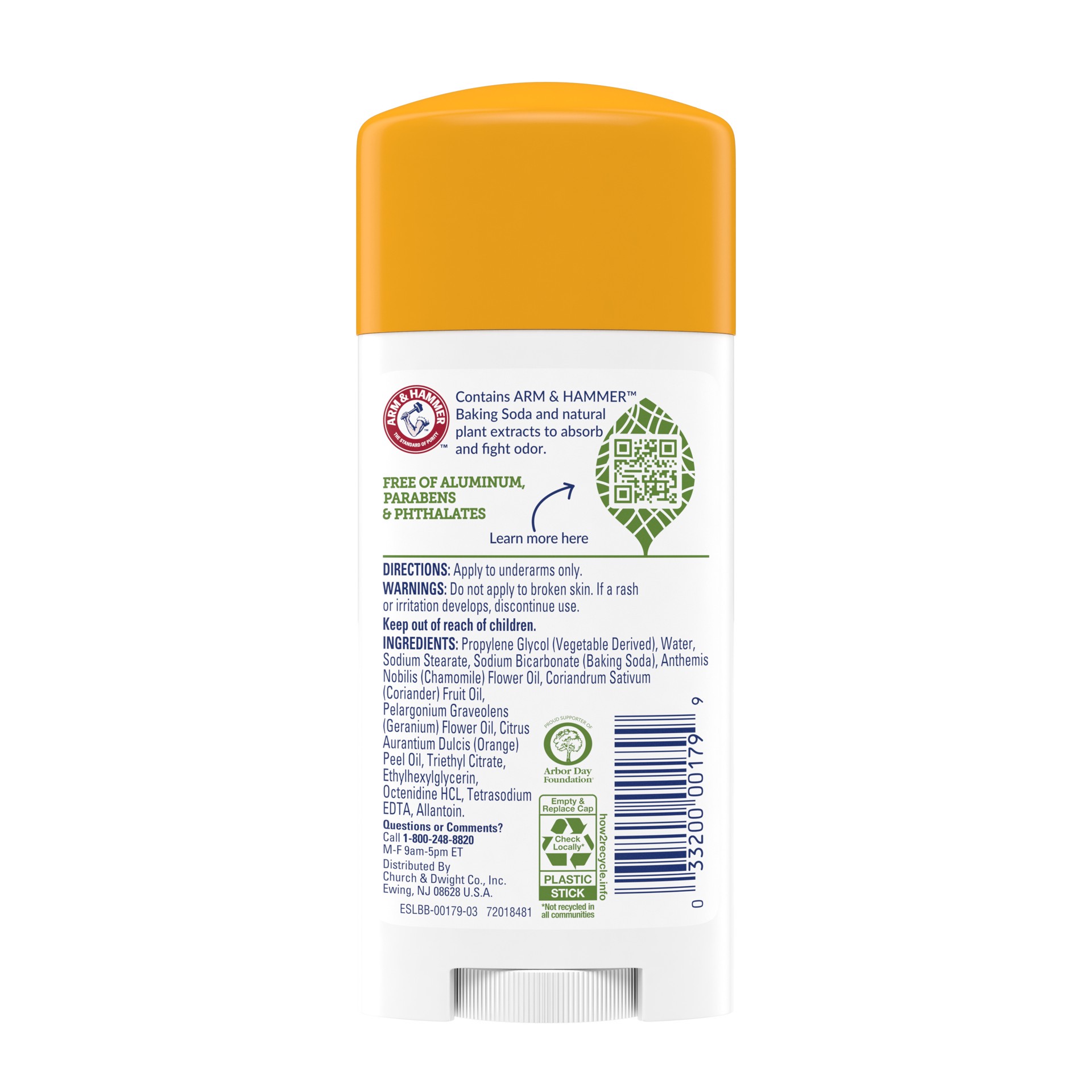 slide 2 of 5, ARM & HAMMER Essentials Orange Citrus Deodorant 2.5 oz, 2.5 oz