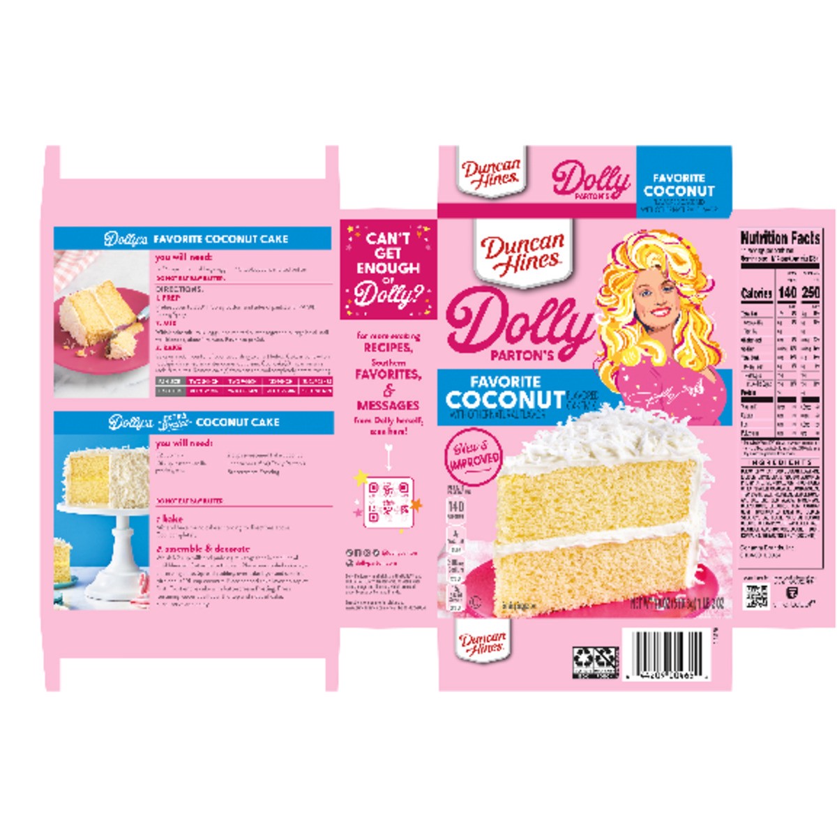 slide 12 of 14, Duncan Hines Dolly Parton's Favorite Coconut Flavored Cake Mix, 18 oz., 18 oz