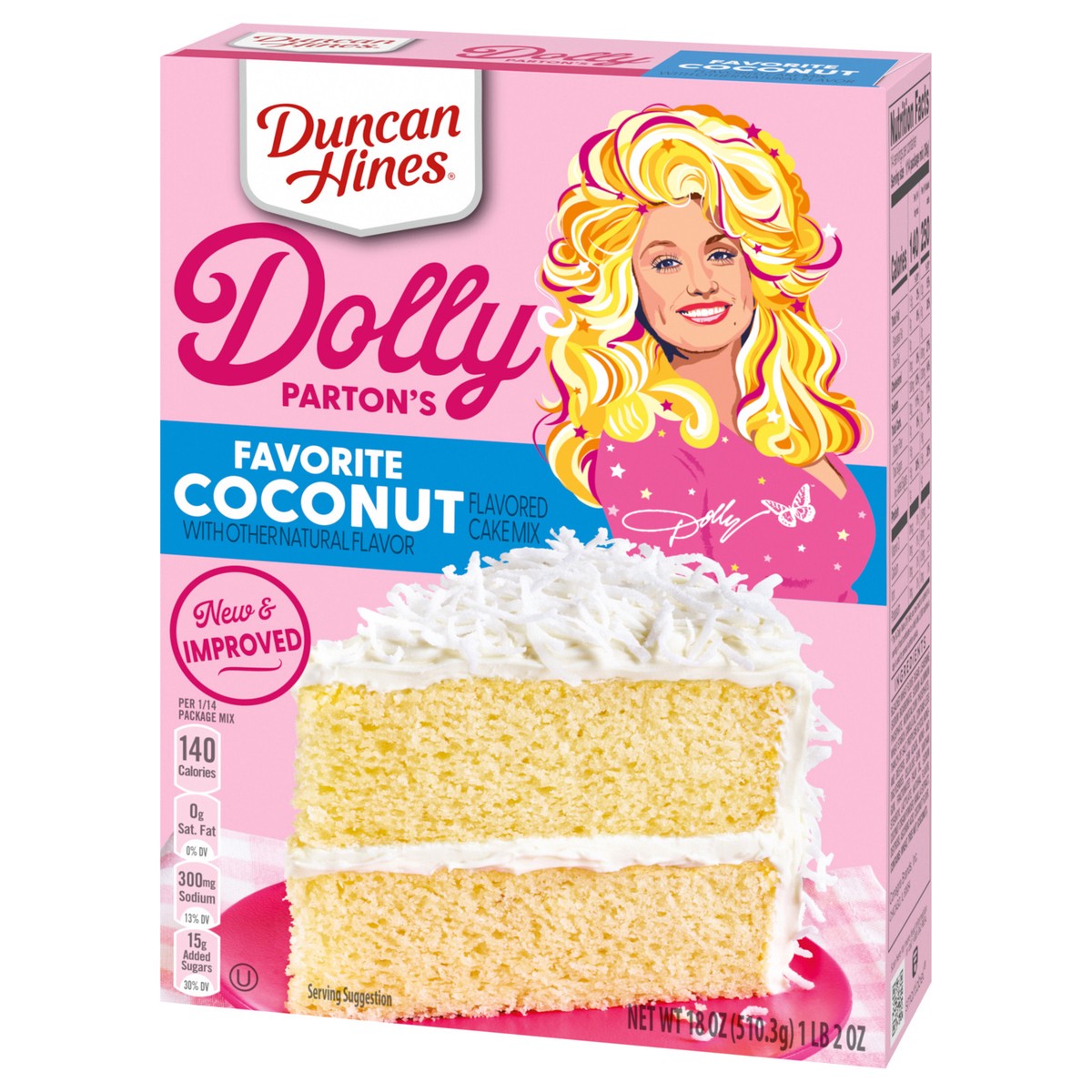 slide 11 of 14, Duncan Hines Dolly Parton's Favorite Coconut Flavored Cake Mix, 18 oz., 18 oz