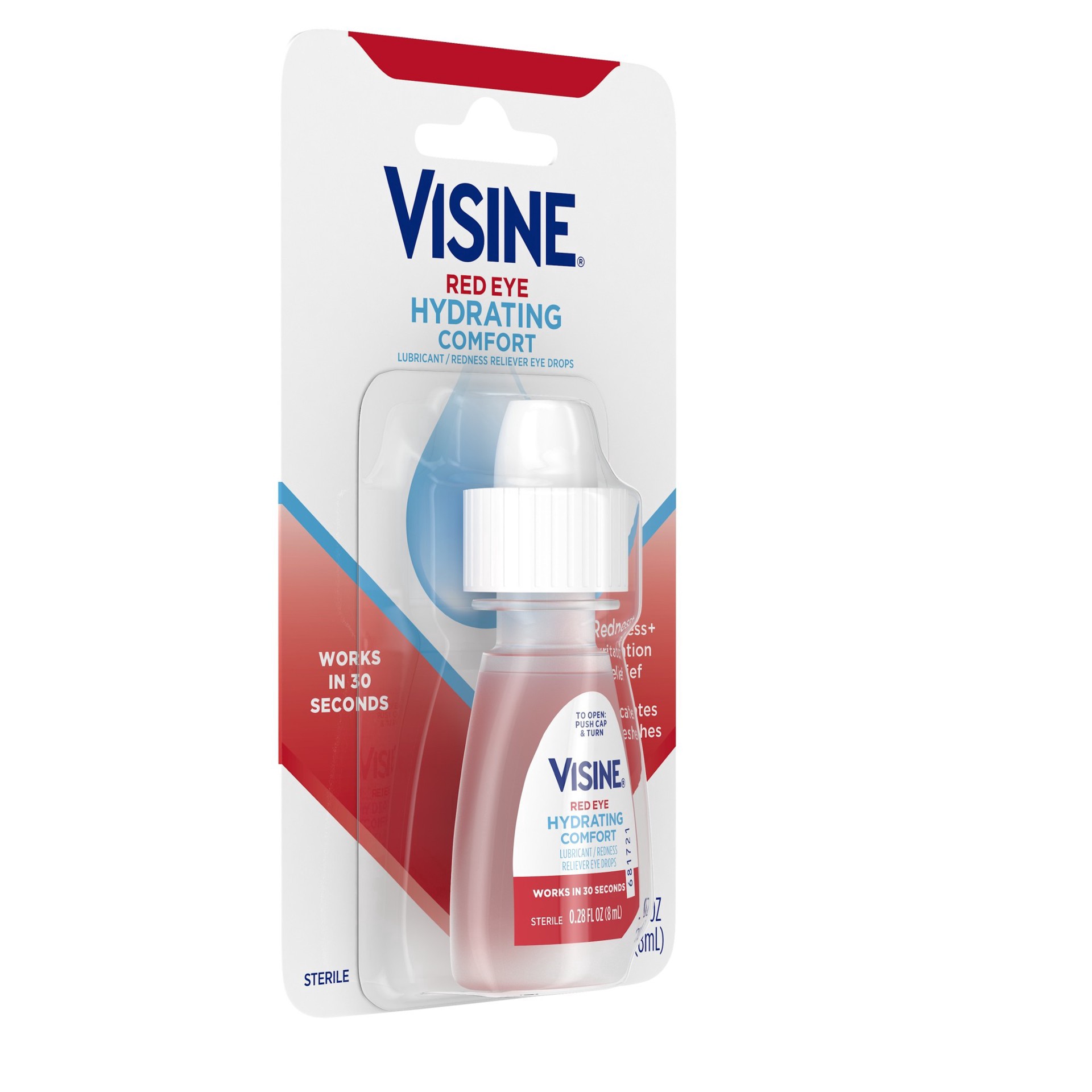 slide 4 of 4, Visine Red Eye Hydrating Comfort Lubricating Eye Drops, 0.28 fl oz