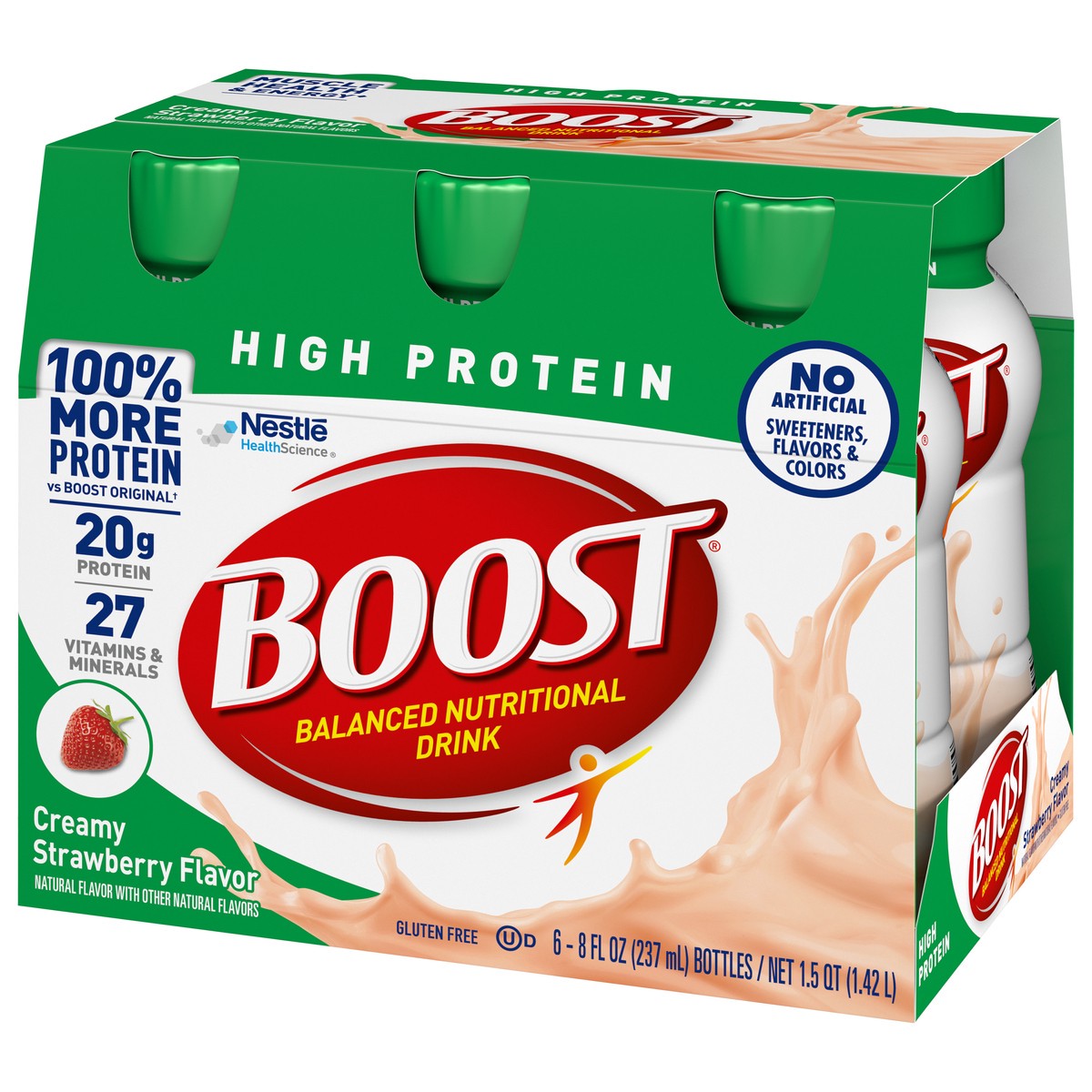 slide 7 of 9, Boost High Protein Nutritional Drinks Creamy Strawberry, 6 ct; 8 fl oz