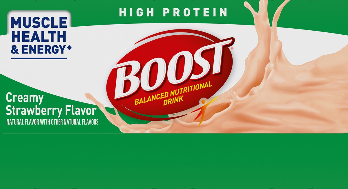slide 3 of 9, Boost High Protein Nutritional Drinks Creamy Strawberry, 6 ct; 8 fl oz