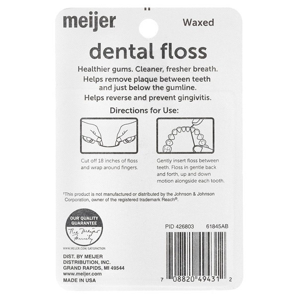 slide 4 of 5, Meijer Waxed Dental Floss, 100 yd, 100 YD    